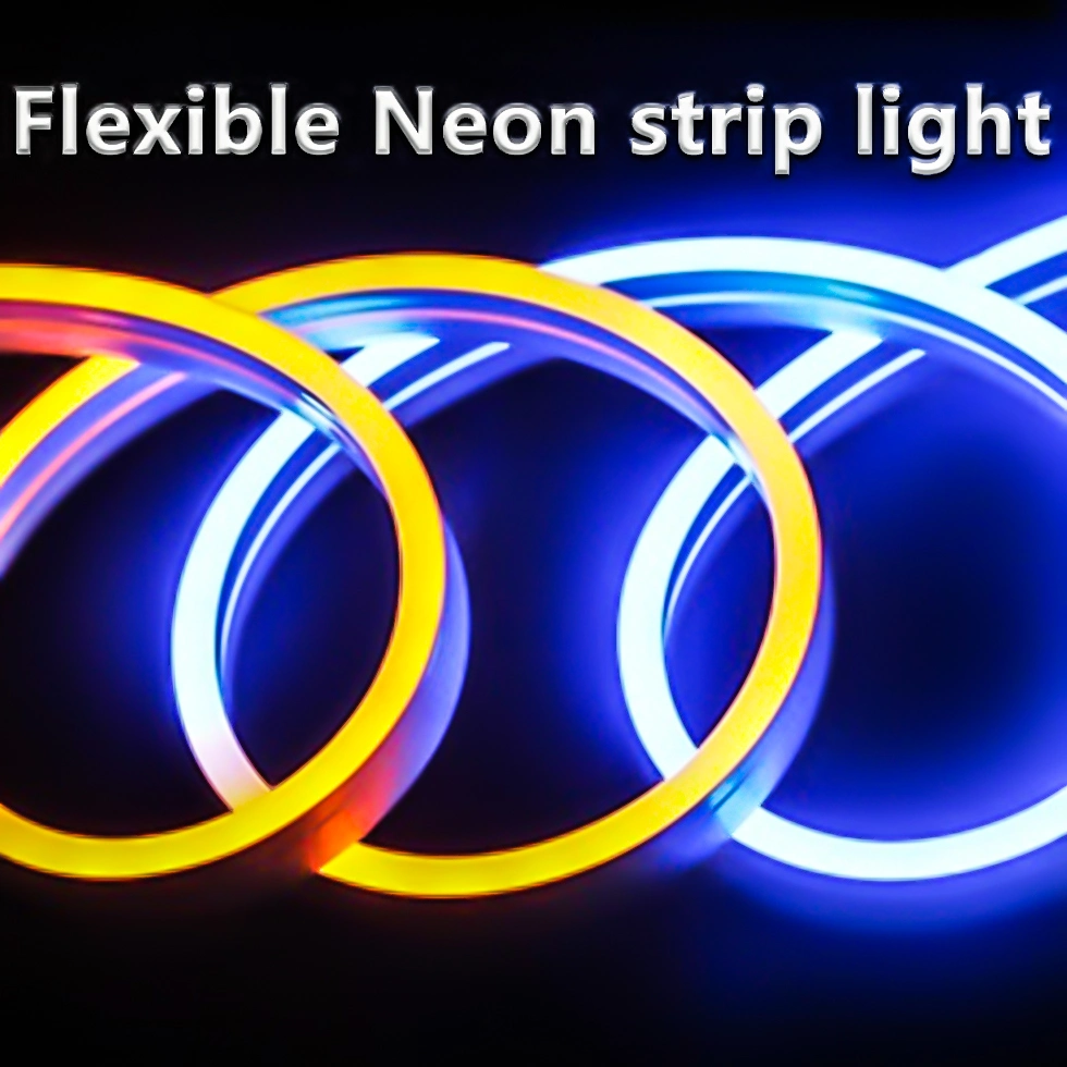 Flexible Neon LED Strip Light with Multicolor Separation Cuttable Flex Silicone Tube 5V 12V 24V AC220V Outdoor Waterproof IP68