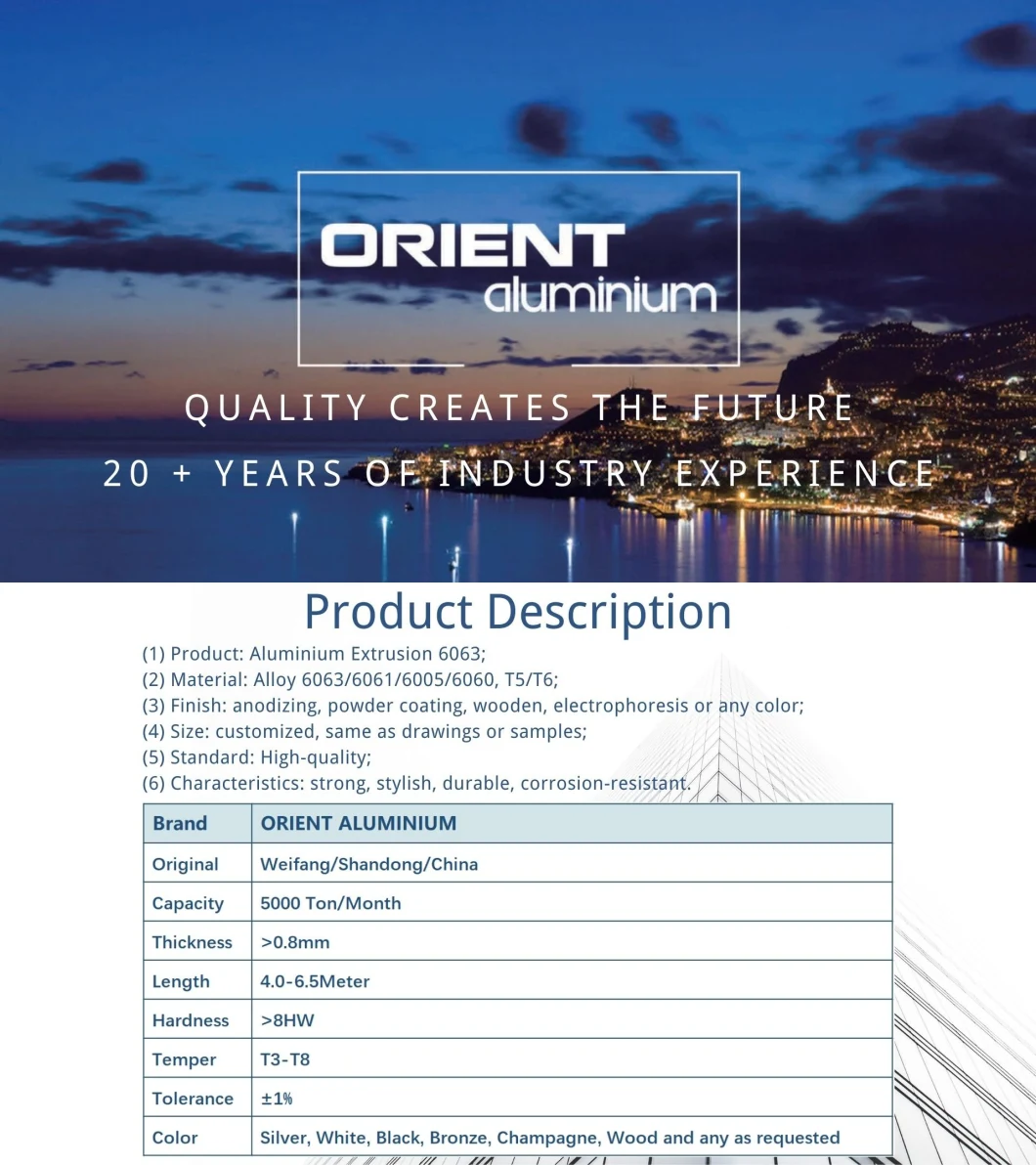 Orient China Factory Supply 4080 Aluminium Extrusion T Slot Aluminium Profile 40X40 Aluminium Extruded Profiles Connector