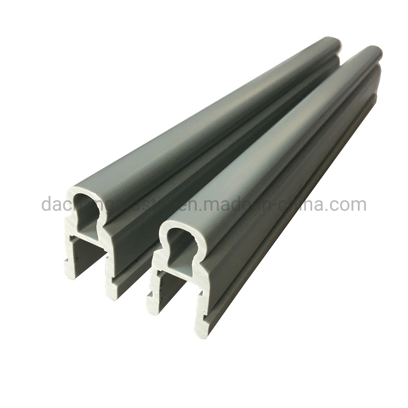 Custom Rigid U PVC Extrusion Plastic Profile Strip Thick Grey ABS PE PS PP TPE PC PMMA Extruded Channel Thick Groove Insulator in Dongguan
