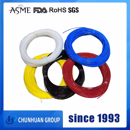 ISO9001 Certified PTFE Extruded Capillary White/Red/Black Plastic Thin Tube