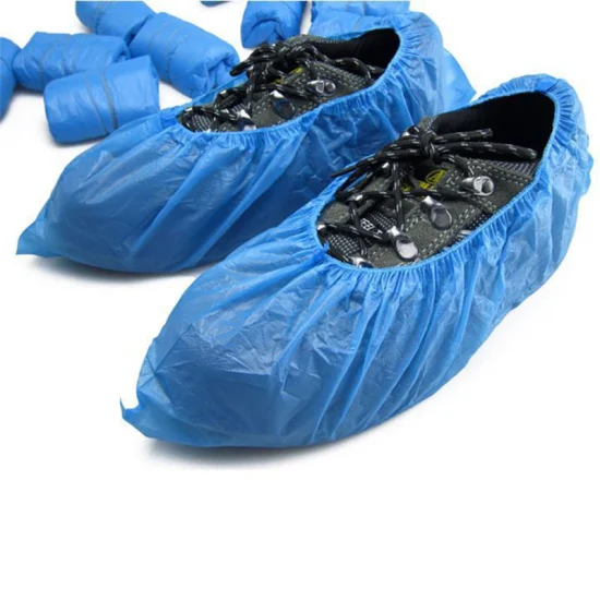 Light Non Woven Plastic Shoe Cover with Elastic Band Waterproof PE Shoecover